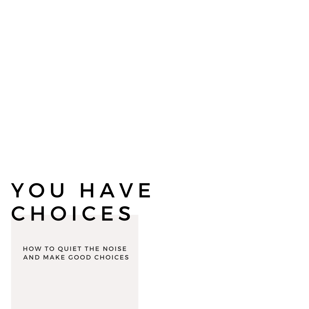 You are currently viewing You Have Choices: How to quiet the noise and make good choices